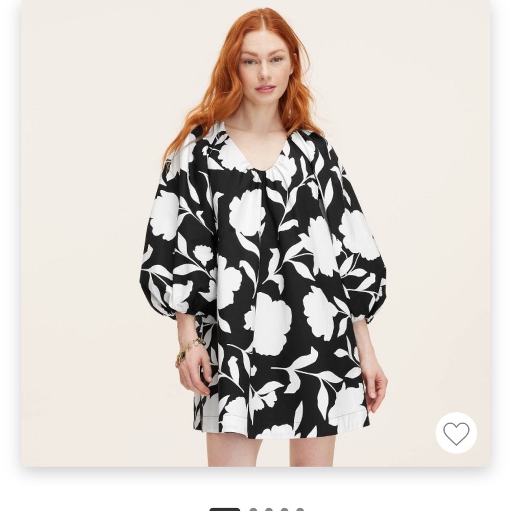Women’s Black and White Floral long sleeve Mini Dress Kate spade NY for Target